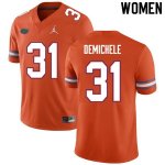 Women's Florida Gators #31 Chase DeMichele NCAA Nike Orange Authentic Stitched College Football Jersey SLY8562MF